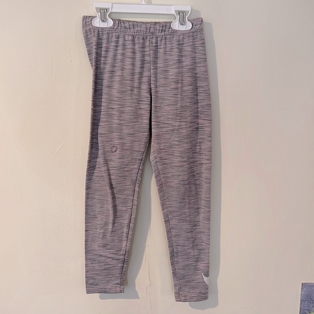 Girls pink and grey leggings